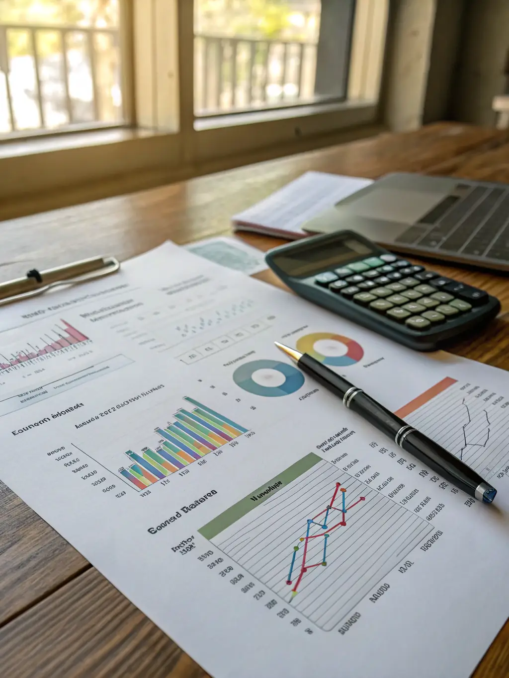 A visually compelling image of a detailed financial report with charts, graphs, and key performance indicators, emphasizing the depth and clarity of the research provided.